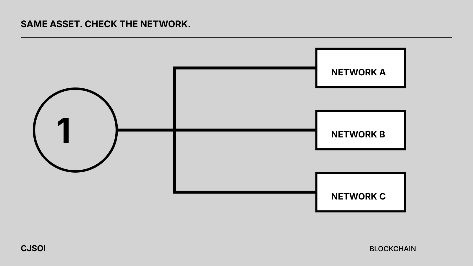 One stablecoin with a choice of three networks